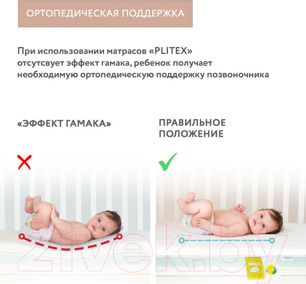 Изображение товара Детский матрас Plitex Orto Sleep / ПМ-01/2