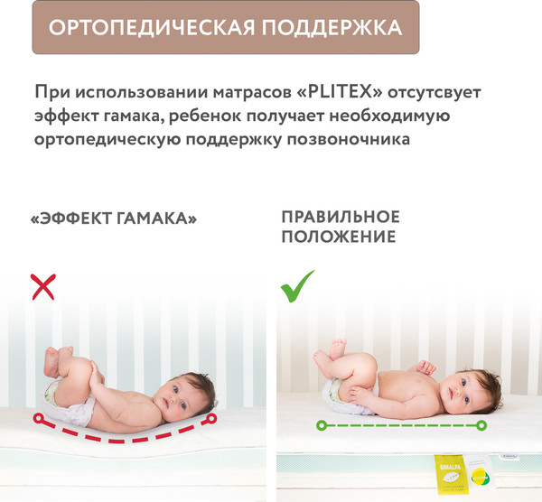 Изображение товара Детский матрас Plitex Orto Flex / ПМ-02/2