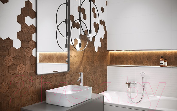 Изображение товара Плитка Cersanit White Satin Line Structure W565-001-1 (297x598)