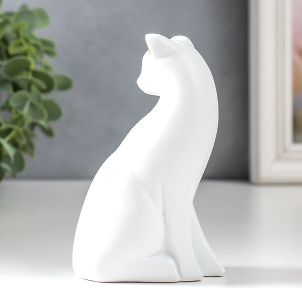 Изображение товара Статуэтка Sima-Land Белая кошка с золотыми ушками 7825897