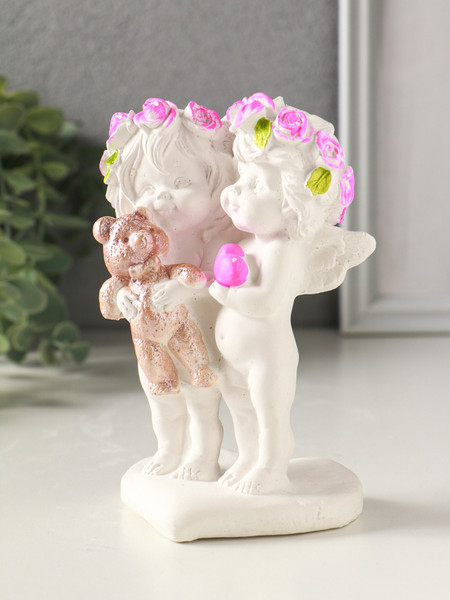 Изображение товара Статуэтка Sima-Land Ангелочки с медведем 10970231