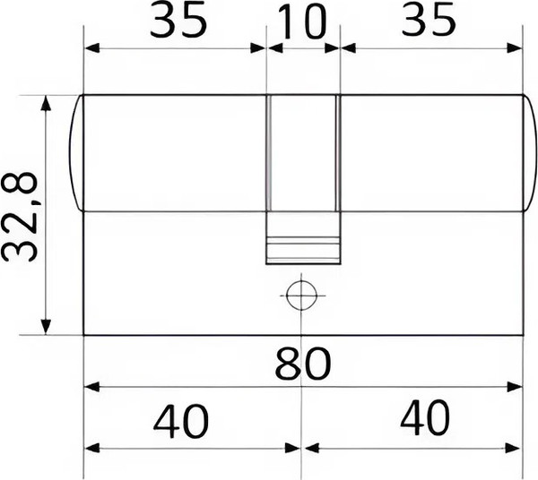 Изображение товара Цилиндровый механизм замка LS (Long-Term Security) LS 80-CR (box)