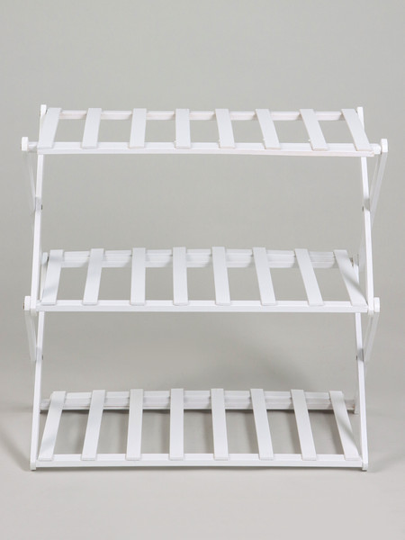 Изображение товара Стойка для цветов GREENGO 3 полки 50x25x46см 10766556 (бамбук/белый)