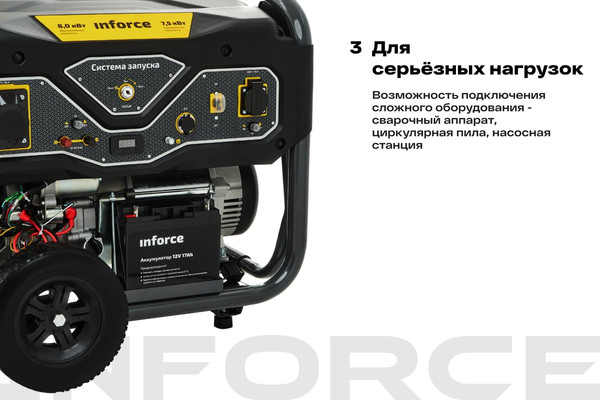 Изображение товара Бензиновый генератор Inforce GL 8000 04-03-16