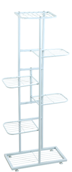 Изображение товара Стойка для цветов GREENGO 6 полок 44x22x105см 10747766 (белый)