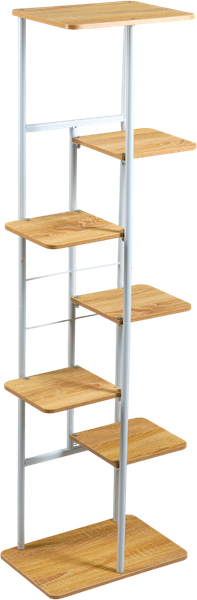 Изображение товара Стойка для цветов GREENGO 7 полок 36x23x120см 10747754 (белый)