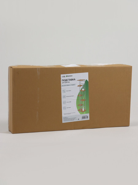 Изображение товара Стойка для цветов GREENGO 7 полок 36x23x120см 10747754 (белый)