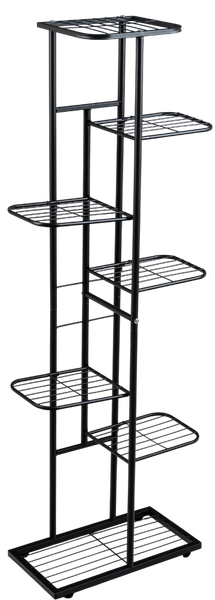 Изображение товара Стойка для цветов GREENGO 7 полок 43x22x126см 10747746 (черный)