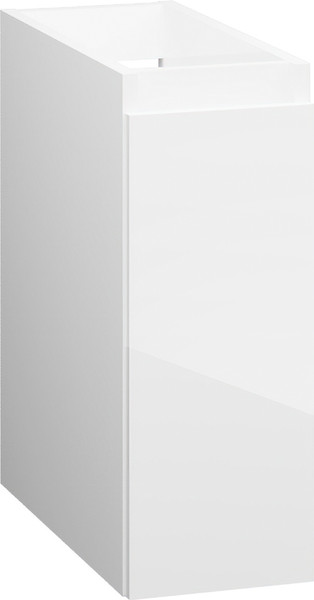 Изображение товара Тумба с умывальником Lauter Mia 60 + 21674A (белый глянец, со столешницей из цельного дуба Mia 80 и шкафом Cargo Mia 20)