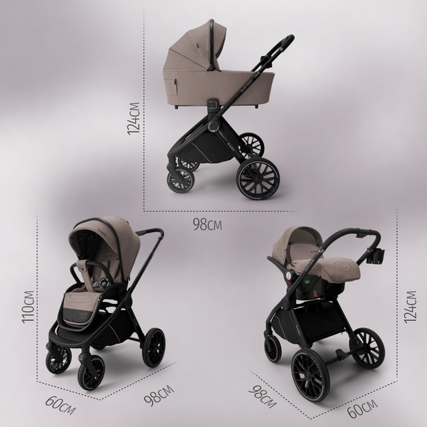 Изображение товара Детская универсальная коляска Bubago Gaudi Classic 3в1 / BG 212-2 (теплый бежевый)