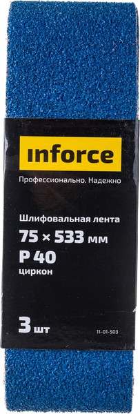 Изображение товара Набор шлифлент Inforce P40 / 11-01-503 (3шт)