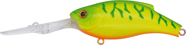 Воблер TSURIBITO Deep Crank 65sdr / 064 Chartreuse Tiger Orange Belly / 18164 — фото 3