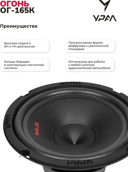 Изображение товара Компонентная АС Урал Огонь ОГ-165К