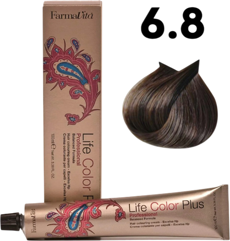 Изображение товара Крем-краска для волос Farmavita Life Color Plus 6.8 (100мл)