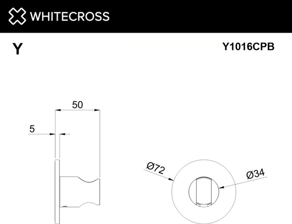 Изображение товара Душевой держатель Whitecross Y1016CPB (брашированная медь)