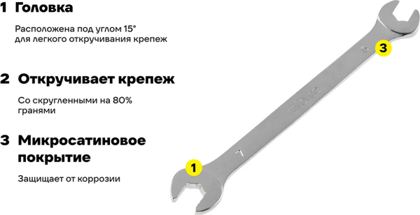 Изображение товара Гаечный ключ Inforce 6x7мм 06-05-88