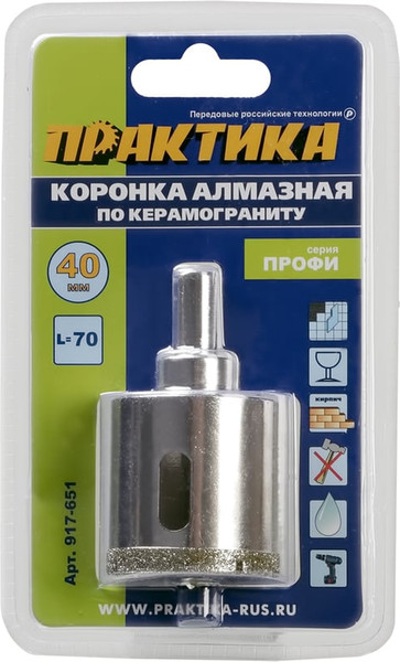 Изображение товара Коронка ПРАКТИКА Профи / 917-651