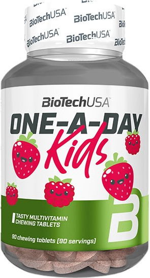 Комплексная пищевая добавка BioTechUSA One a Day Kids (90 таблеток, клубника/малина) — фото 3
