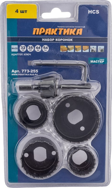 Изображение товара Набор коронок ПРАКТИКА Мастер / 773-255 (4шт)