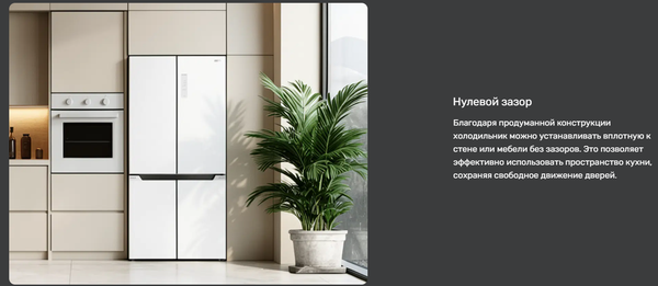 Изображение товара Холодильник с морозильником TECHNO FF4-65 (белое матовое стекло)