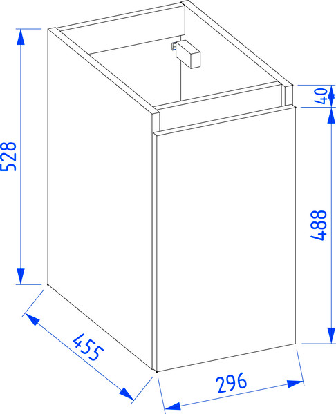 Изображение товара Тумба с умывальником Lauter Mia 40 + 21499-31 (белый глянец, со столешницей текстура камня, черный Mia 70  и шкафом Навесной Mia 30)