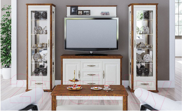 Изображение товара Журнальный столик Мебель-Неман Марсель МН-126-10 (крем/дуб кантри)