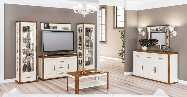 Изображение товара Тумба Мебель-Неман Марсель МН-126-15 (кремовый/дуб кантри)