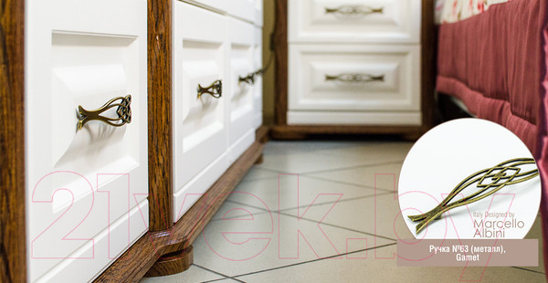 Изображение товара Тумба Мебель-Неман Марсель МН-126-16 (кремовый/дуб кантри)