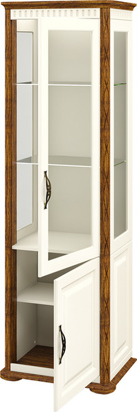 Изображение товара Шкаф с витриной Мебель-Неман Марсель МН-126-11 (крем/дуб кантри)