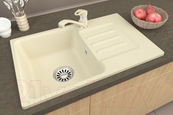 Изображение товара Мойка кухонная GranFest Smart 680 (бежевый)