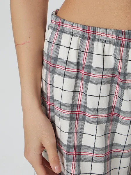 Изображение товара Пижама Mark Formelle 592591 (р.164/170-96-102, молочный/клетка на молочном)