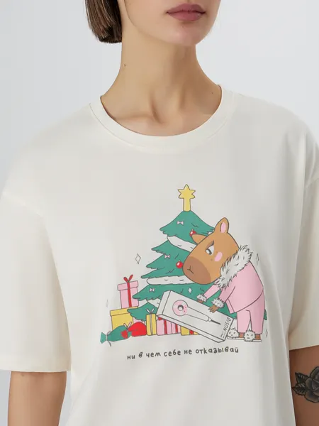 Изображение товара Пижама Mark Formelle 592591 (р.164/170-96-102, молочный/клетка на молочном)