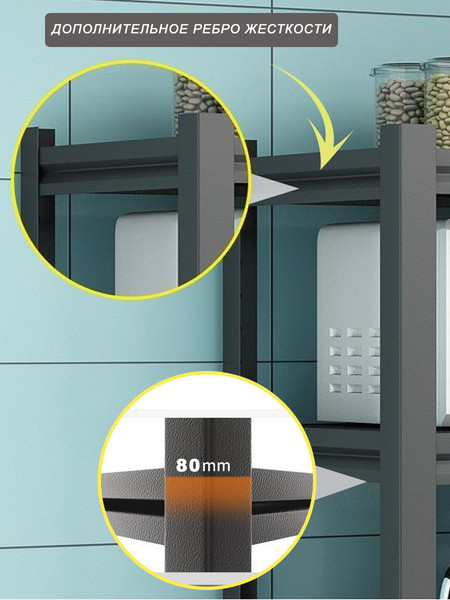 Изображение товара Стеллаж металлический Modular Shelving 70x30x75B (полка мдф)