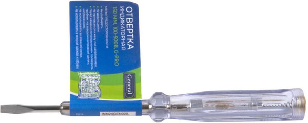 Изображение товара Отвертка General Lighting Индикаторная 150 мм 100-500В G-Pro / 901017