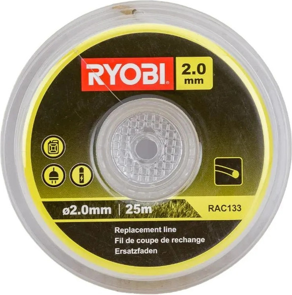Изображение товара Леска для триммера Ryobi 2.0мм 25м RAC133 (5132002626)