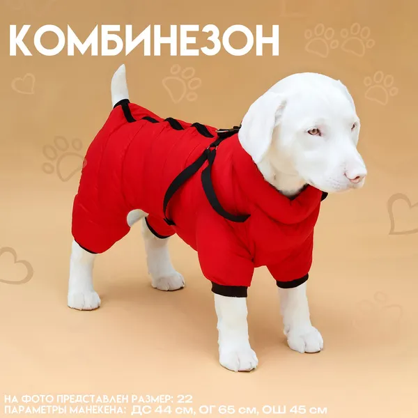 Изображение товара Комбинезон для животных Пижон Моден / 10538879 (р.20, красный)