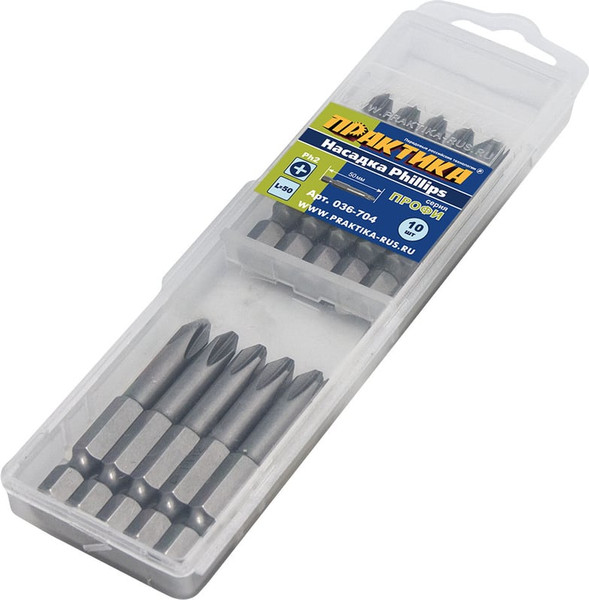 Изображение товара Набор бит ПРАКТИКА Профи / 036-704 (10шт)