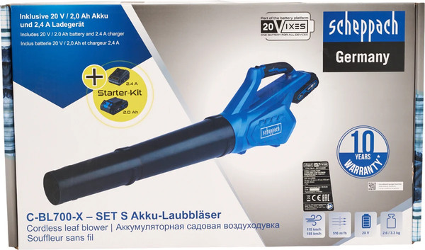 Изображение товара Воздуходувка аккумуляторная Scheppach C-BL700-X (5912104400)