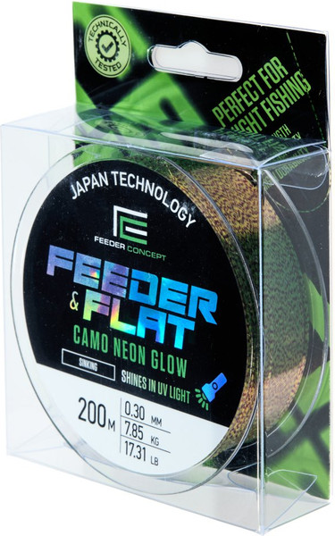 Изображение товара Леска монофильная Feeder Concept Feeder & Flat Camo Neon Glow 200/030 FC4000-030