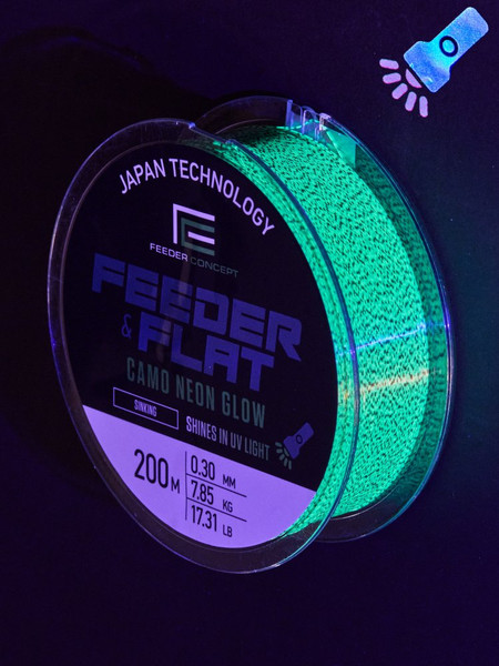 Изображение товара Леска монофильная Feeder Concept Feeder & Flat Camo Neon Glow 200/030 FC4000-030