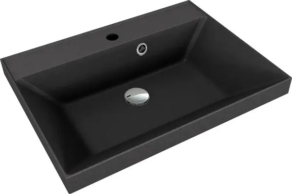 Изображение товара Тумба с умывальником Veneciana Vetro 60 с 2-мя ящиками + Florentina Астория 600 (антрацит)