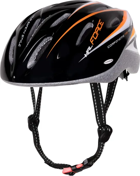 Изображение товара Защитный шлем FORCE Hal 902481-F (р.S/M, черный/оранжевый/белый)
