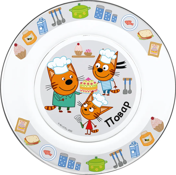 Изображение товара Тарелка закусочная (десертная) ND Play Три кота, Профессии 310970