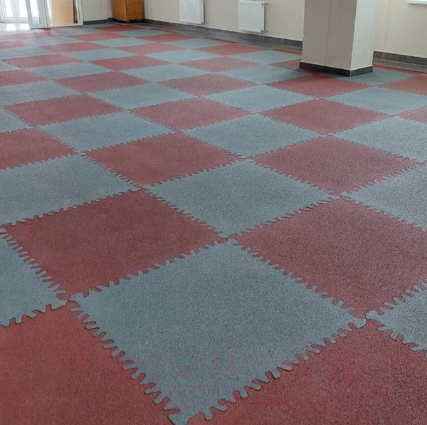 Изображение товара Резиновая плитка Rubtex Puzzle 500x500x20 2м2 (4шт, серый)