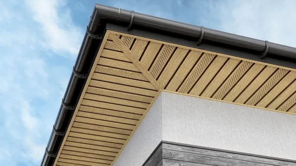 Изображение товара Софит для крыши Технониколь Фактур частично перфорированный 4706362 (3м, сосна)