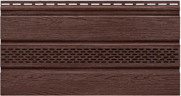 Изображение товара Софит для крыши Технониколь Фактур частично перфорированный 4706363 (3м, орех)