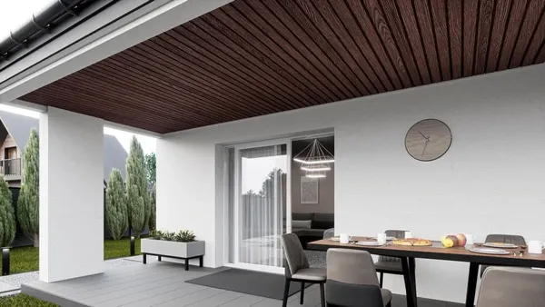 Изображение товара Софит для крыши Технониколь Фактур частично перфорированный 4706363 (3м, орех)