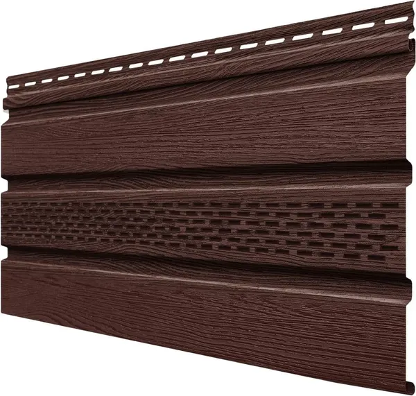 Изображение товара Софит для крыши Технониколь Фактур частично перфорированный 4706363 (3м, орех)