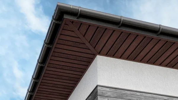 Изображение товара Софит для крыши Технониколь Фактур частично перфорированный 4706363 (3м, орех)