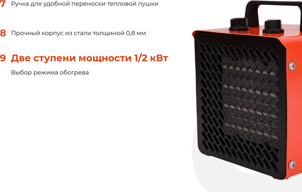 Изображение товара Тепловая пушка электрическая Gigant 2 кВт BGP-3